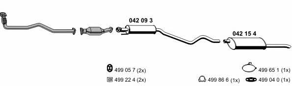 Ernst 050223 Exhaust system 050223: Buy near me in Poland at 2407.PL - Good price!
