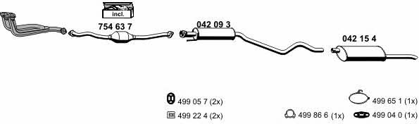  050304 Exhaust system 050304: Buy near me in Poland at 2407.PL - Good price!