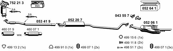  050461 Exhaust system 050461: Buy near me in Poland at 2407.PL - Good price!