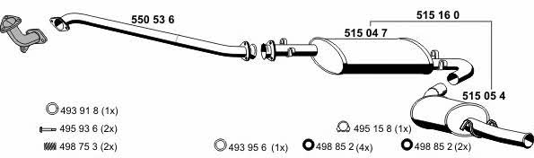 Ernst 080325 Exhaust system 080325: Buy near me in Poland at 2407.PL - Good price!