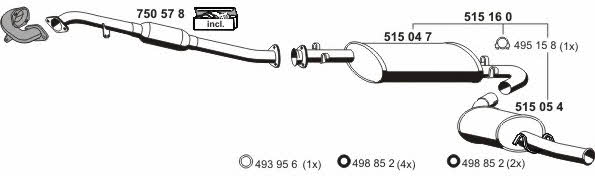 Ernst 080345 Exhaust system 080345: Buy near me in Poland at 2407.PL - Good price!