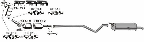 Ernst 090182 Exhaust system 090182: Buy near me in Poland at 2407.PL - Good price!