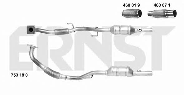 Ernst 753180 Catalytic Converter 753180: Buy near me in Poland at 2407.PL - Good price!