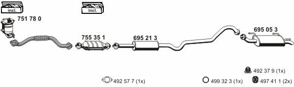 Ernst 170038 Exhaust system 170038: Buy near me in Poland at 2407.PL - Good price!