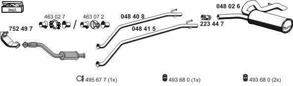 Ernst 170056 Exhaust system 170056: Buy near me in Poland at 2407.PL - Good price!