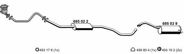  170070 Exhaust system 170070: Buy near me in Poland at 2407.PL - Good price!
