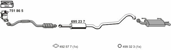 Ernst 170116 Exhaust system 170116: Buy near me in Poland at 2407.PL - Good price!