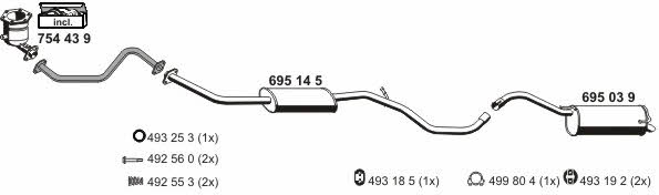  170141 Exhaust system 170141: Buy near me in Poland at 2407.PL - Good price!
