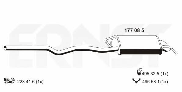 Ernst 177085 Глушник, задня частина 177085: Приваблива ціна - Купити у Польщі на 2407.PL!