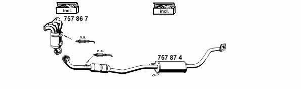  180067 Exhaust system 180067: Buy near me in Poland at 2407.PL - Good price!