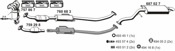  180101 Exhaust system 180101: Buy near me in Poland at 2407.PL - Good price!