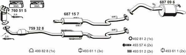Ernst 180105 Exhaust system 180105: Buy near me in Poland at 2407.PL - Good price!