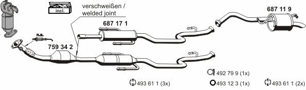 Ernst 180107 Exhaust system 180107: Buy near me in Poland at 2407.PL - Good price!