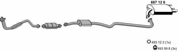 Ernst 180118 Exhaust system 180118: Buy near me in Poland at 2407.PL - Good price!