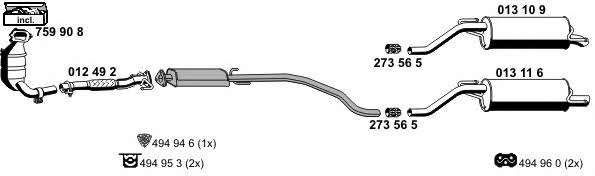Ernst 050649 Exhaust system 050649: Buy near me in Poland at 2407.PL - Good price!