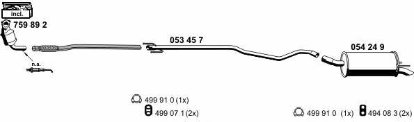  050681 Exhaust system 050681: Buy near me in Poland at 2407.PL - Good price!