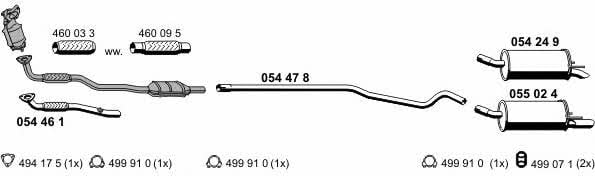 Ernst 050805 Exhaust system 050805: Buy near me in Poland at 2407.PL - Good price!