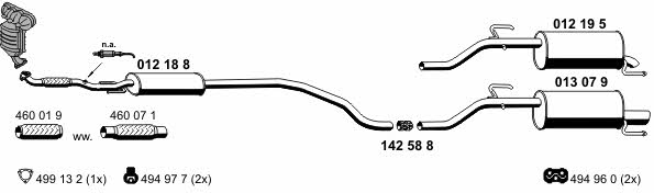 Ernst 050808 Exhaust system 050808: Buy near me in Poland at 2407.PL - Good price!