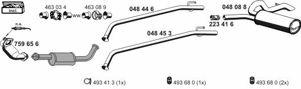 Ernst 050814 Exhaust system 050814: Buy near me in Poland at 2407.PL - Good price!