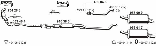 Ernst 050853 Exhaust system 050853: Buy near me in Poland at 2407.PL - Good price!