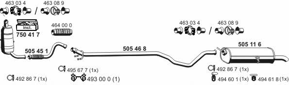 Ernst 090327 Exhaust system 090327: Buy near me in Poland at 2407.PL - Good price!