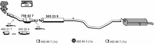 Ernst 090402 Exhaust system 090402: Buy near me in Poland at 2407.PL - Good price!