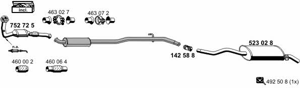  100142 Exhaust system 100142: Buy near me in Poland at 2407.PL - Good price!