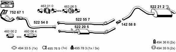  100157 Exhaust system 100157: Buy near me in Poland at 2407.PL - Good price!