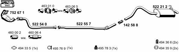  100159 Exhaust system 100159: Buy near me in Poland at 2407.PL - Good price!