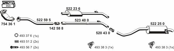 Ernst 100217 Exhaust system 100217: Buy near me in Poland at 2407.PL - Good price!
