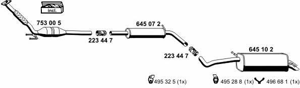 Ernst 190016 Exhaust system 190016: Buy near me in Poland at 2407.PL - Good price!