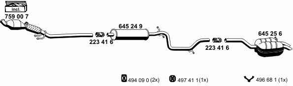 Ernst 190039 Exhaust system 190039: Buy near me in Poland at 2407.PL - Good price!