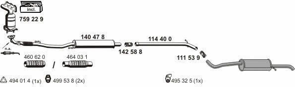 Ernst 190135 Exhaust system 190135: Buy near me in Poland at 2407.PL - Good price!