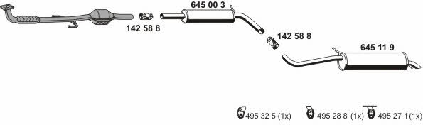 Ernst 190196 Exhaust system 190196: Buy near me in Poland at 2407.PL - Good price!