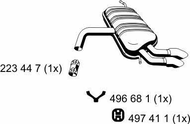 Ernst 202244 Глушник, задня частина 202244: Приваблива ціна - Купити у Польщі на 2407.PL!