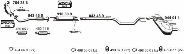 Ernst 050870 Exhaust system 050870: Buy near me in Poland at 2407.PL - Good price!