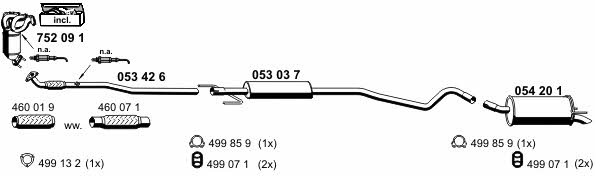 Ernst 050896 Exhaust system 050896: Buy near me in Poland at 2407.PL - Good price!