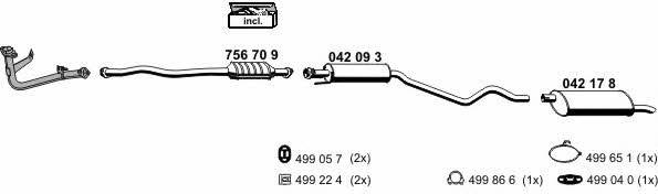 Ernst 050899 Exhaust system 050899: Buy near me in Poland at 2407.PL - Good price!