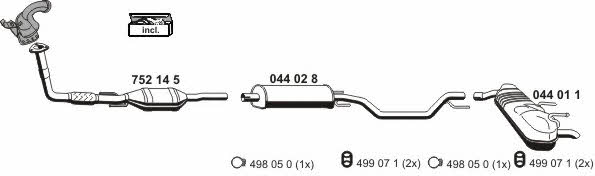  050929 Exhaust system 050929: Buy near me in Poland at 2407.PL - Good price!