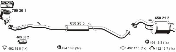  280005 Exhaust system 280005: Buy near me in Poland at 2407.PL - Good price!