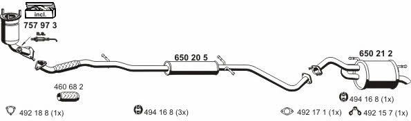  280007 Exhaust system 280007: Buy near me in Poland at 2407.PL - Good price!