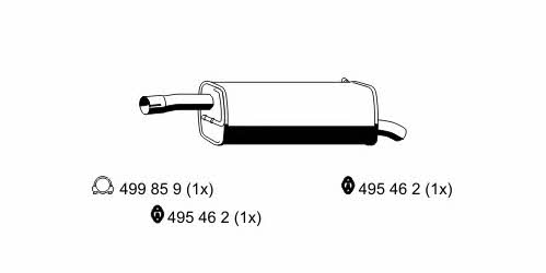 Ernst 313186 End Silencer 313186: Buy near me in Poland at 2407.PL - Good price!