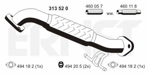 Ernst 313520 Exhaust pipe 313520: Buy near me in Poland at 2407.PL - Good price!