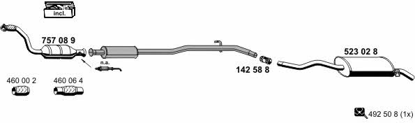  100286 Exhaust system 100286: Buy near me in Poland at 2407.PL - Good price!