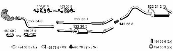  100294 Exhaust system 100294: Buy near me in Poland at 2407.PL - Good price!