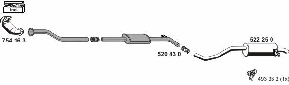 Ernst 100434 Exhaust system 100434: Buy near me in Poland at 2407.PL - Good price!