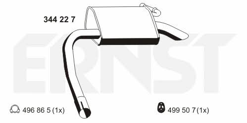 Ernst 344227 End Silencer 344227: Buy near me in Poland at 2407.PL - Good price!