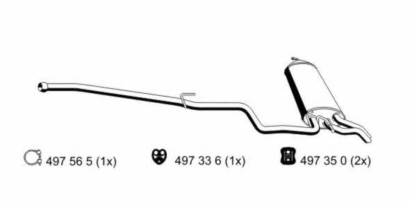 Ernst 351041 Глушитель, задняя часть 351041: Отличная цена - Купить в Польше на 2407.PL!