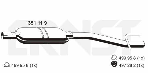 Ernst 351119 Central silencer 351119: Buy near me in Poland at 2407.PL - Good price!