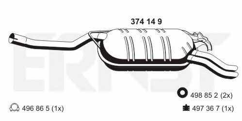 Ernst 374149 End Silencer 374149: Buy near me in Poland at 2407.PL - Good price!